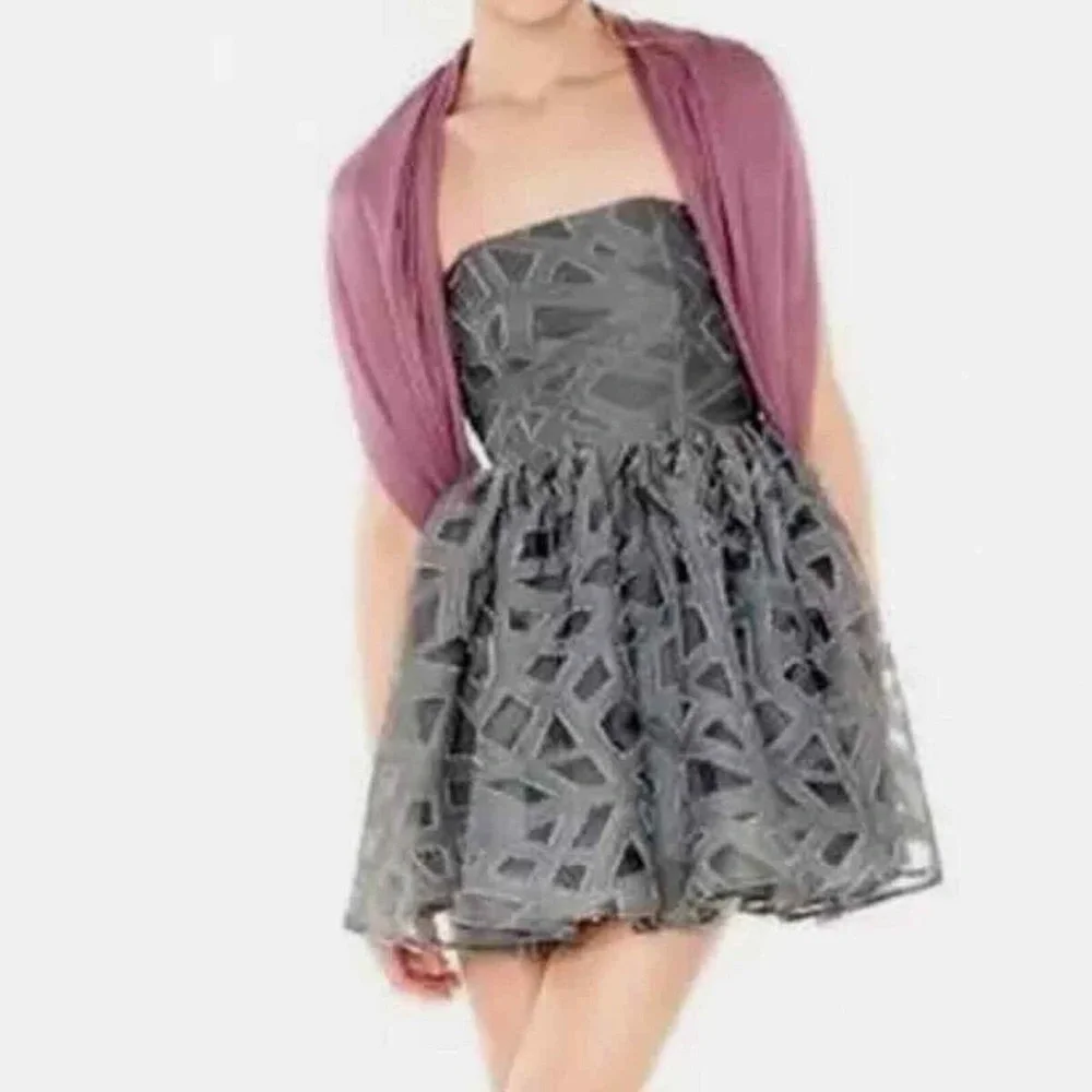 Alice + Olivia Grey Kristin Strapless Babydoll Dress Size 2 NWOT - Picture 2 of 6